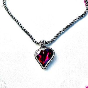 Brighton Bibi Fuchsia Heart Reversible Necklace